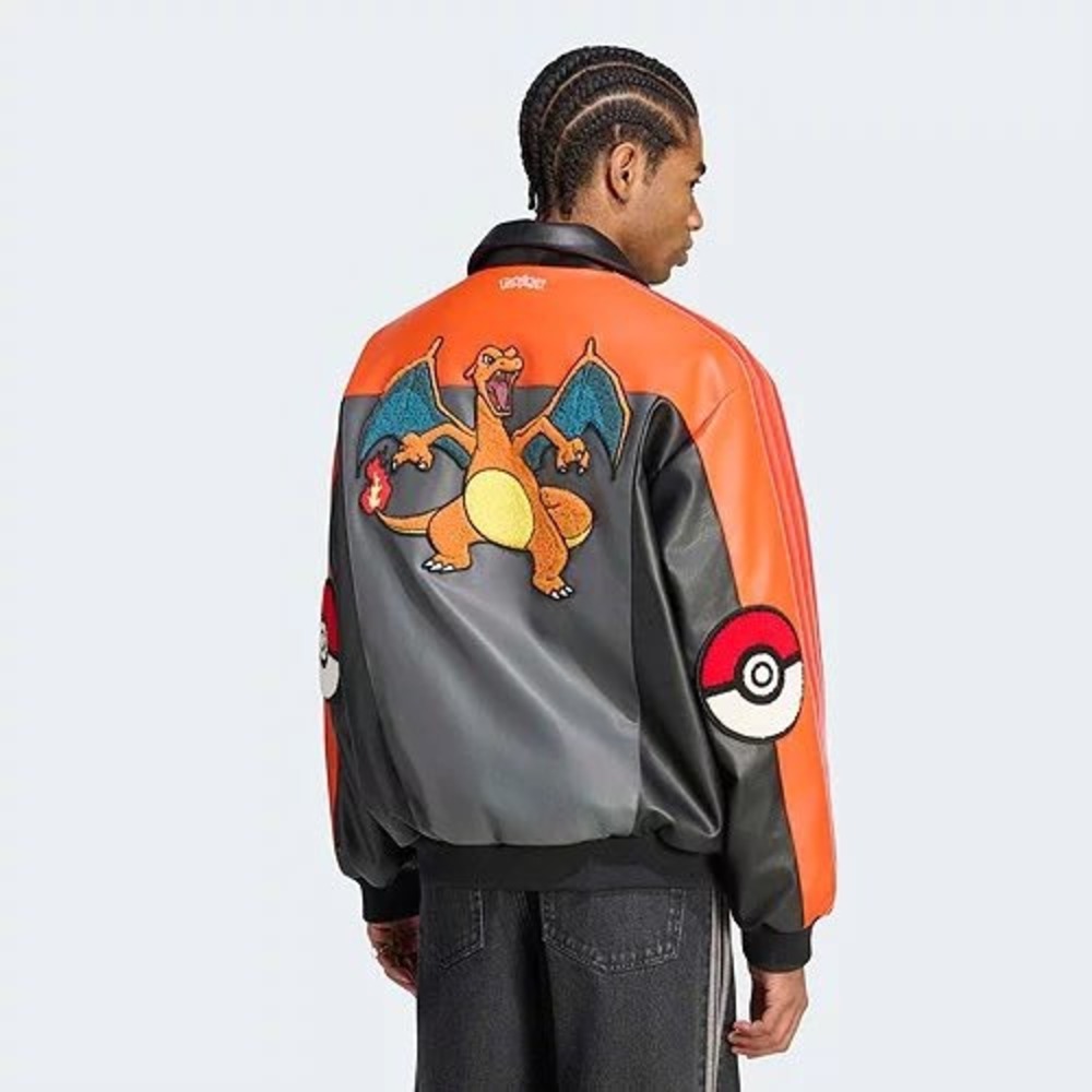 Adidas x Pokemon Charizard Fire Track Jacket Orange Black Grey XL Rare Limited